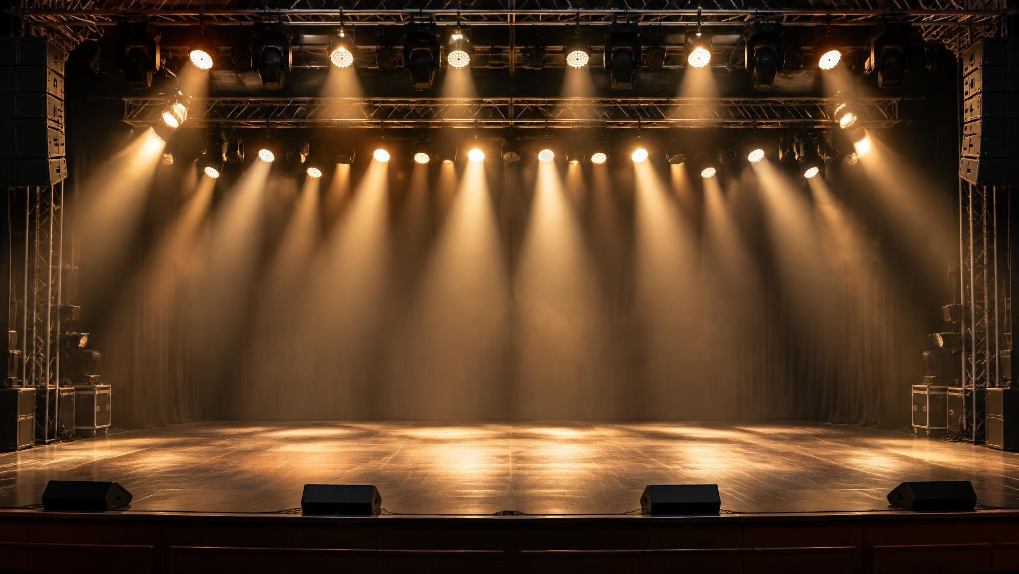 Stage lighting control and spotlights